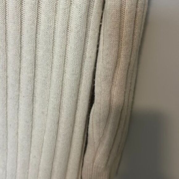 Madewell Womens (Re)sourced Ribbed Midi Sweater Dress Size Medium Antique Cream - Picture 11 of 16